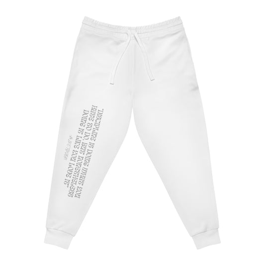 Minimalist Athletic Joggers with Inspirational Quote