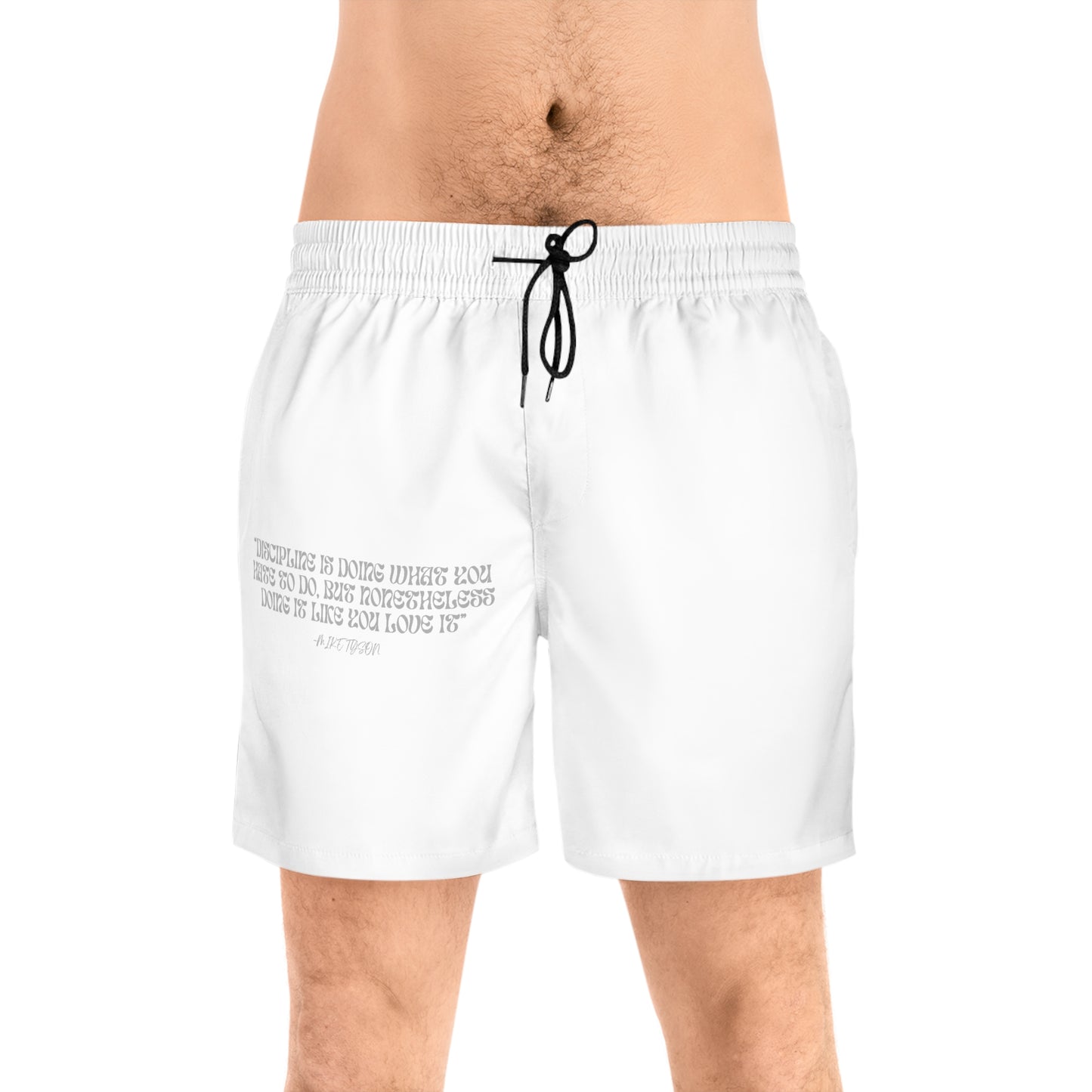 Motivational Men's Swim Shorts - Discipline Quotes Swimwear