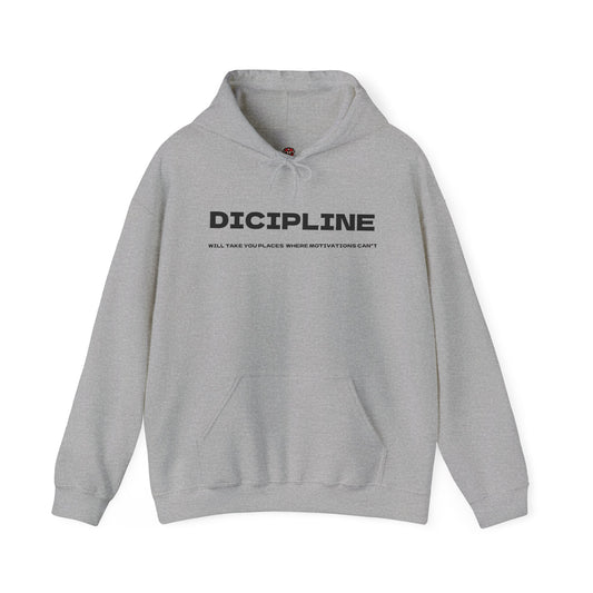 Motivational Hoodie - 'Discipline Will Take You Places' - Gray Sweatshirt