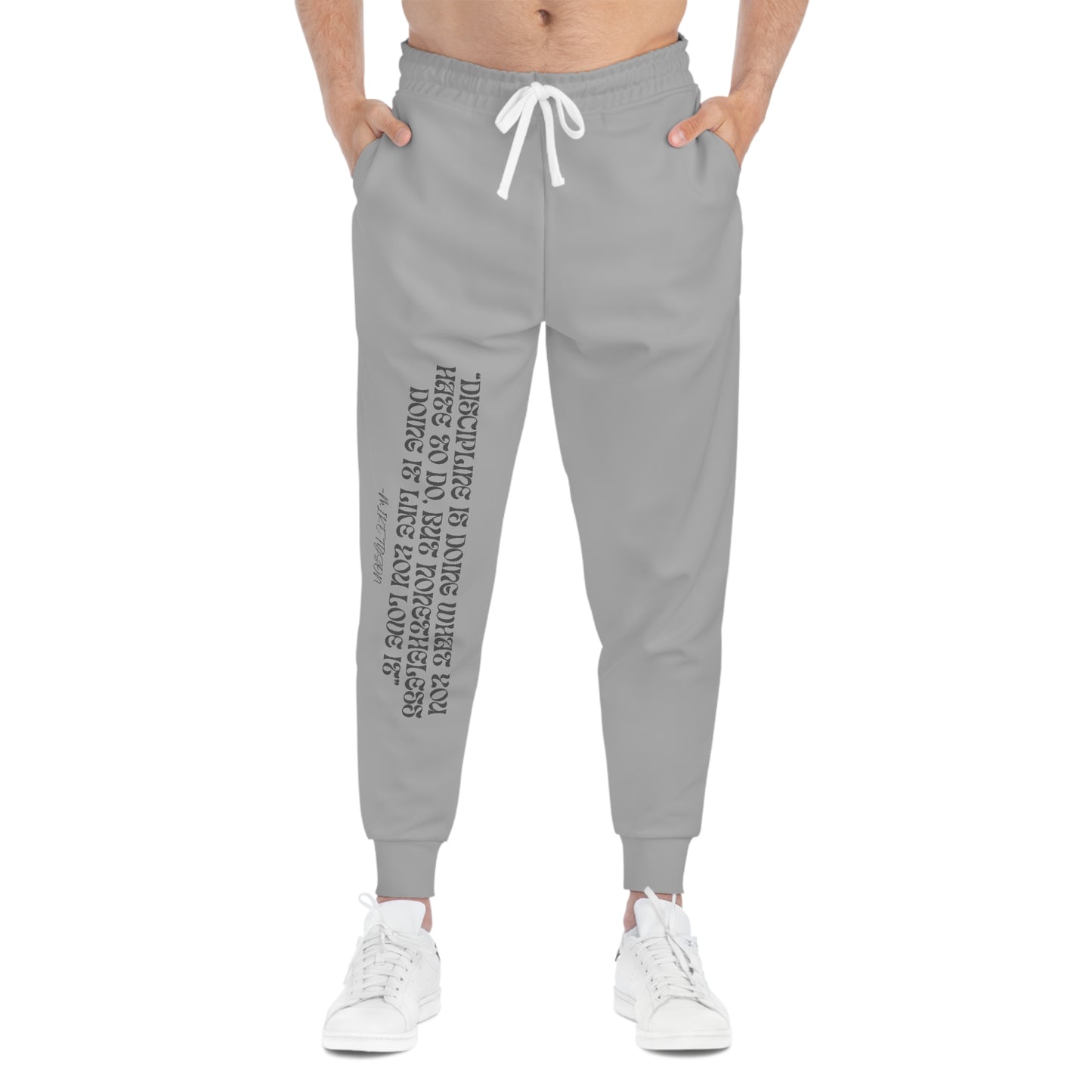 Inspirational Athletic Joggers with Motivational Text for Workout Gear