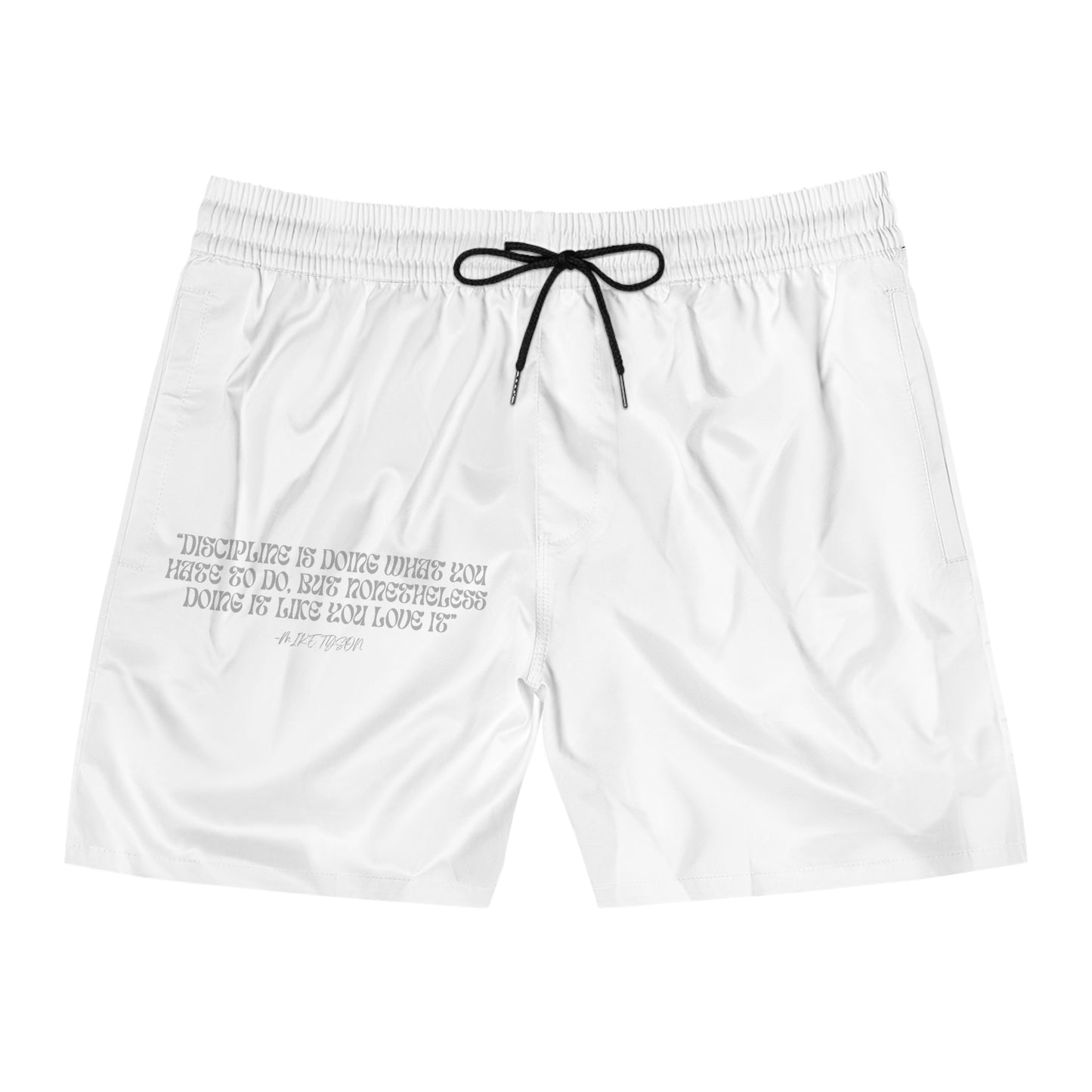 Motivational Men's Swim Shorts - Discipline Quotes Swimwear