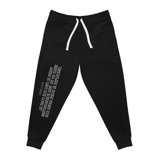 Stylish Black Athletic Joggers with Motivational Quote - Perfect for Workout & Everyday Wear