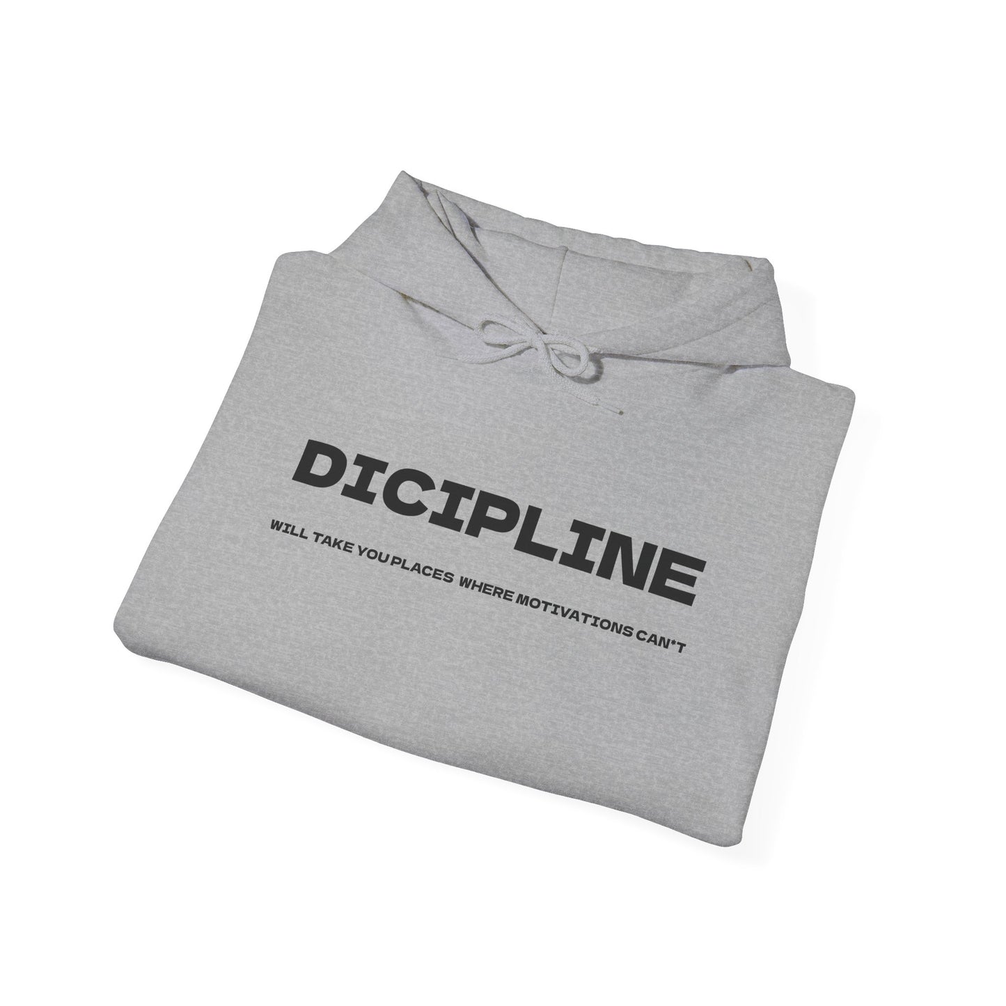 Motivational Hoodie - 'Discipline Will Take You Places' - Gray Sweatshirt